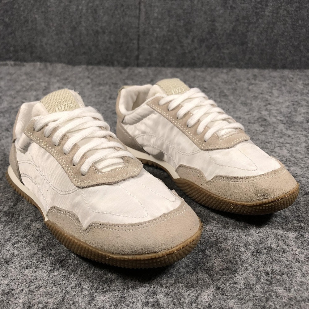 Zara Shoes Womens Size 5 White Beige Retro Runner Gum Sole Sneakers 3306/430/001